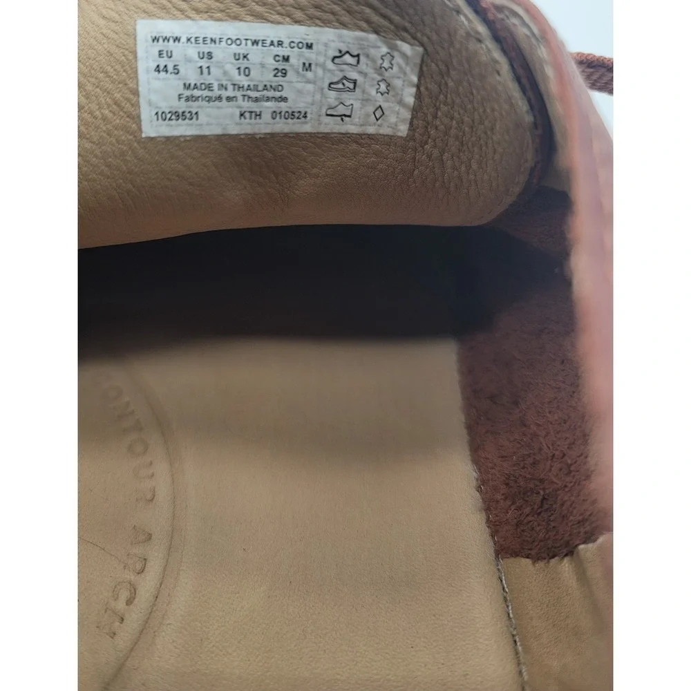 KEEN KNX Chukka Leather Shoes Mens 11 Brown Minimalist Comfort Casual